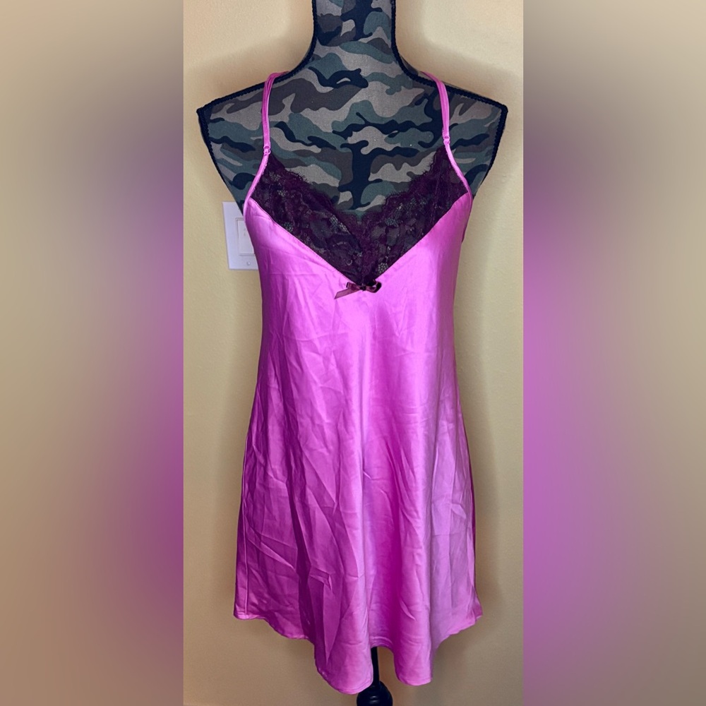 FELINA PINK LACE SATIN CHEMISES